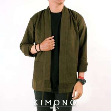 Kimono Outer Pria / Kimono Jepang / Kimono / Jaket Kimono Army XL