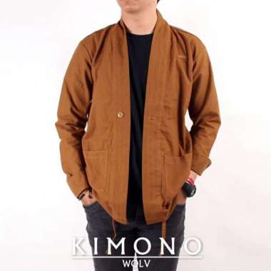 Kimono Outer Pria / Kimono Jepang / Kimono / Jaket Kimono Mustard XL