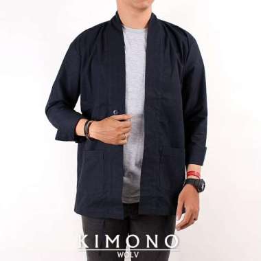 Kimono Outer Pria / Kimono Jepang / Kimono / Jaket Kimono Navy M