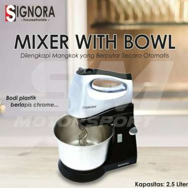 SIGNORA Mixer Stand Mixer With Bowl Hitam