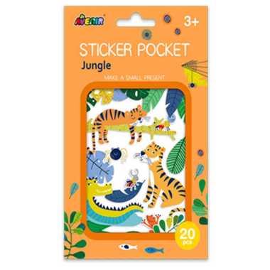 AVENIR Sticker Pocket Jungle TS198191 stiker satwa liar stiker tema jungle / farm hiasan stiker