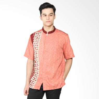 Batik Arjunaweda Men Hem Batik Dobb ... eja Pria - Merah 63265055
