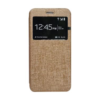 Delkin Flip Cover Casing for Smartfren Andromax A - Gold