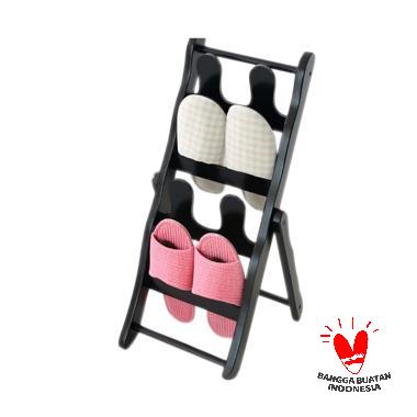 Uwitan Rak Sepatu Lipat - Black