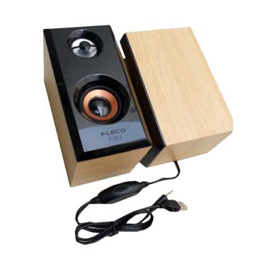 Fleco F-017 Wooden USB 2.0 Mini Speaker PC