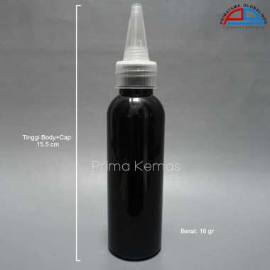 Botol Cap Kerucut 100 ml - botol kosmetik Prima Kemas - botol hair tonic - botol skincare Pet 100 ml