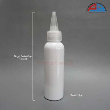 Botol Cap Kerucut 100 ml - botol kosmetik Prima Kemas - botol hair tonic - botol skincare Pet 100 ml