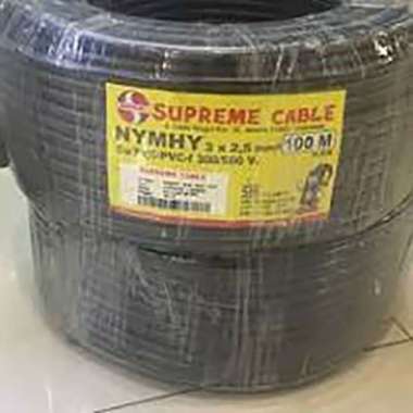 Kabel SUPREME NYMHY Hitam Serabut 3X2.5 (Meteran / Eceran )