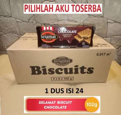 Promo Harga Selamat Sandwich Biscuits Chocolate 102 gr - Blibli