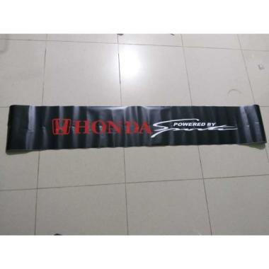 Stiker mobil kaca Depan Honda with background hitam hitam