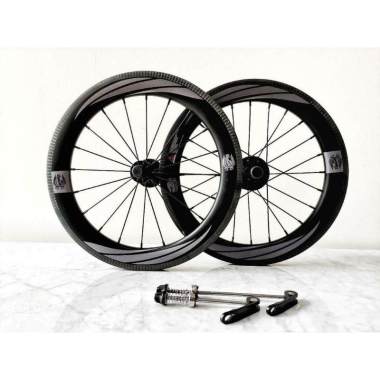 WHEELSET LAMPO CARBON LIKE DECA BLACK 16 349 DISC BRAKE