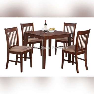 Kursi & Meja Makan Kayu Jati Antik Minimalis Furniture Asli Jepara -- multicolor