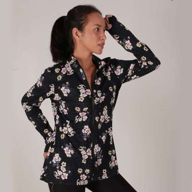 Jacket Olahraga Wanita Maurices Zipper MRJ00 S Navy Floral