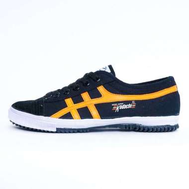 Sepatu Capung KODACHI 8172 Retro Klasik Jadul Kanvas Kasual Badminton Lari Voli 44 Hitam Orange