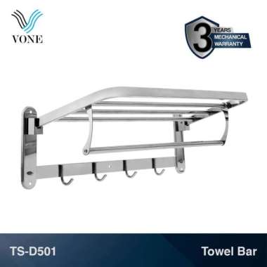 VONE Rak Handuk Gantungan Towel Bar Jemuran Kamar Mandi Stainless TS-D501 Stainless