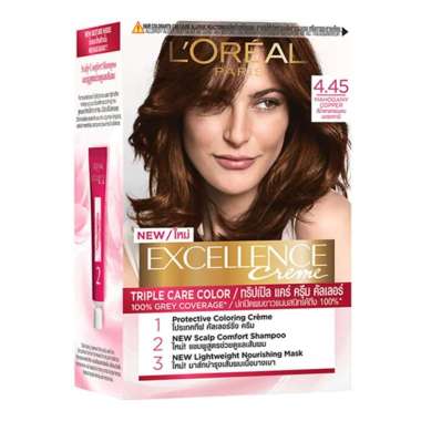 Loreal Excellence Cat Rambut 4.45 Mahogany Copper