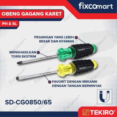 Tekiro Obeng Gagang Karet (+) PH2 X 200 mm