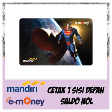Kartu Etoll MANDIRI eMoney Kartun Anime Superhero Superman 97 Kartun Anime e money e-Toll Vanguard S