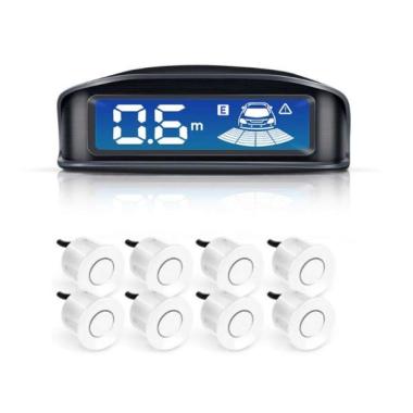 Sensor Parkir Depan Belakang 8 Titik Putih LED Display | Sensor Mobil Mundur