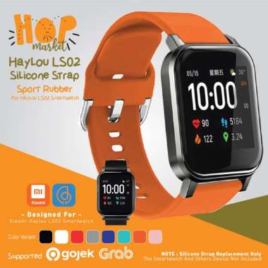 SIKAI Silikon Strap for Haylou LS02 Tali Silicone LS 02 Rubber Jam Silicon ORANGE