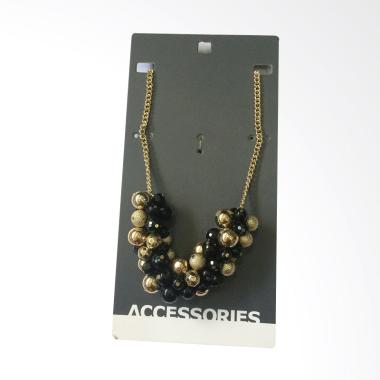 Mastindo Accessories MA-662044 Necklace Kalung - Gold Black