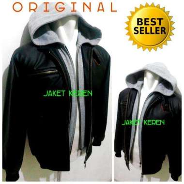Jaket GGS - Jaket Hoodie Pria Baru Kualitas Super Harga Murmer Jk-60 Jaket Motor L Black