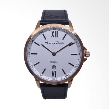 Alexandre Christie Leather Strap Ja ... segold White 8436 MDLRGSL