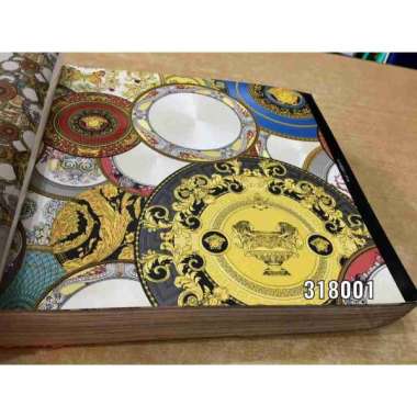 Wallpaper Dinding Motif Piringan Kuno Vintage 3D GIPriv