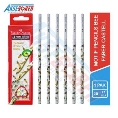 Pensil Faber-Castell Motif Lebah [118362/12 Pcs] / Motif Pencils Bee / Pencil 2B Faber Castell [1 Pa