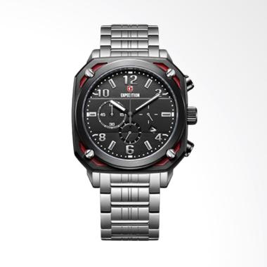 Expedition Jam Tangan Pria - Silver Black Ring 6738