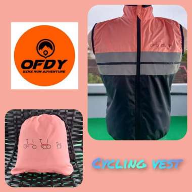 Cycling Vest Rompi SALMEN HITAM WATERPROOF ORIGINAL OFDY XL