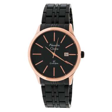 Alexandre Christie AC 8348 MD BBRBA Black Dial Stainless Steel [Machtwatch] Hitam