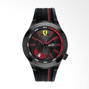 Scuderia Ferrari Redrev EVO Jam Tangan Pria - Hitam FERRARI 0830339 Black Red
