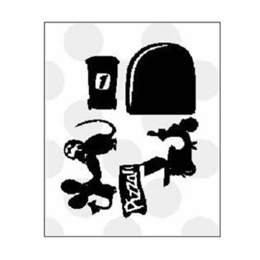 OEM Tikus Pizza Delivery Laptop Dec ... Sticker Dekorasi Dinding