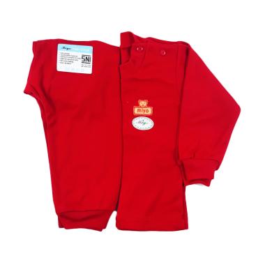 Miyo Oblong Panjang Dan Celana Setelan Bayi - Merah
