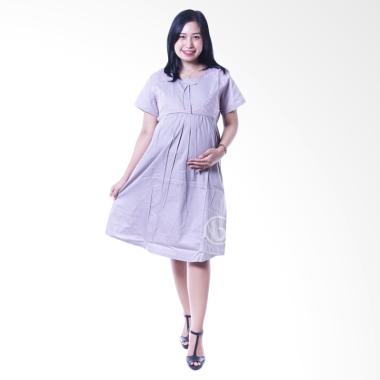 Mama Hamil DRO 853 Melati Dress Bor ... ss Hamil & Menyusui - Abu