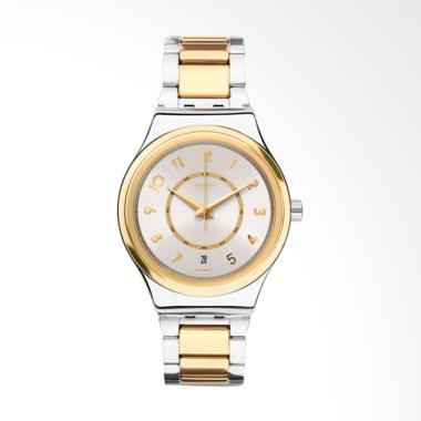Swatch Sistem Nugget Tali Stainless Steel Automatic Jam Tangan Pria - Silver Gold YIS410G Silver/Gol
