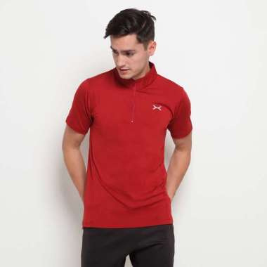 FLEXZONE Sports Jersey Lengan Pendek Pria Gym Sepeda Fitness Ascend Series FTS-041 S Maroon