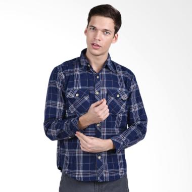 Eiger Arizona Flanel Kemeja Atasan Pria - Biru Tua