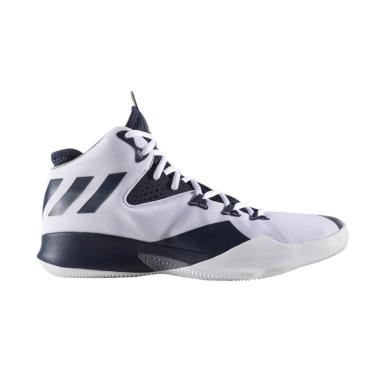 adidas Men Basketball Dual Threat 2 ... Pria - White Blue BY4181