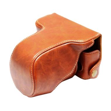 Third Party Leather Casing Kamera M ... or Fujifilm X-A10 - Brown