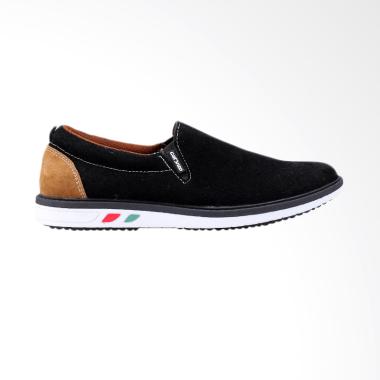 Catenzo Slip On Loafer Shoes Sepatu Pria - Black [MR 778]