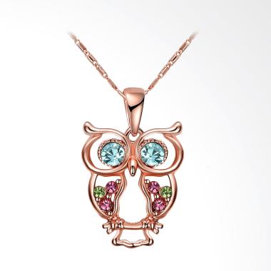 SOXY AKN061 NewFashion Jewelry K Gold Owl Necklace