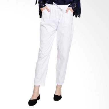 Noia Clothing Women Basic Pants Celana Wanita - White