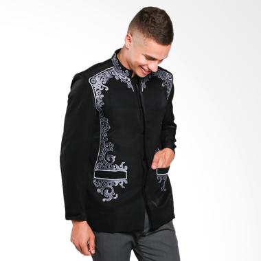 Papercut Muslim Baju Koko Wakanda Muslim Pria 02 - Black