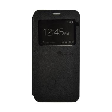 SMILE Flip Cover Casing for Xiaomi Redmi Note 5A - Black