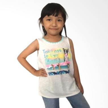 chloe's clozette TEE-01 Justice Kaos Anak Perempuan - Broken White
