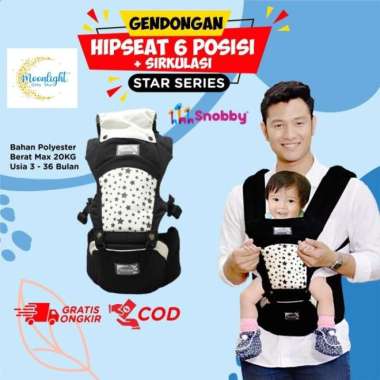 Gendongan Bayi Snobby HIPSEAT - Hitam Hipseat Hitam Hipseat