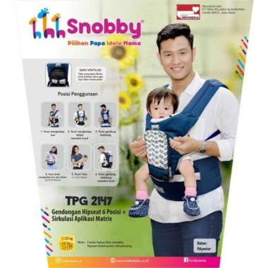 Gendongan Bayi Snobby HIPSEAT - Hitam Hipseat Biru Hipseat