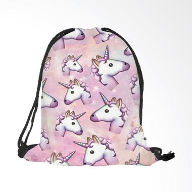 Lansdeal YXP71021644A Unicorn Candy Rucksack Bundle Pocket Storage Drawstring Backpack - Pink